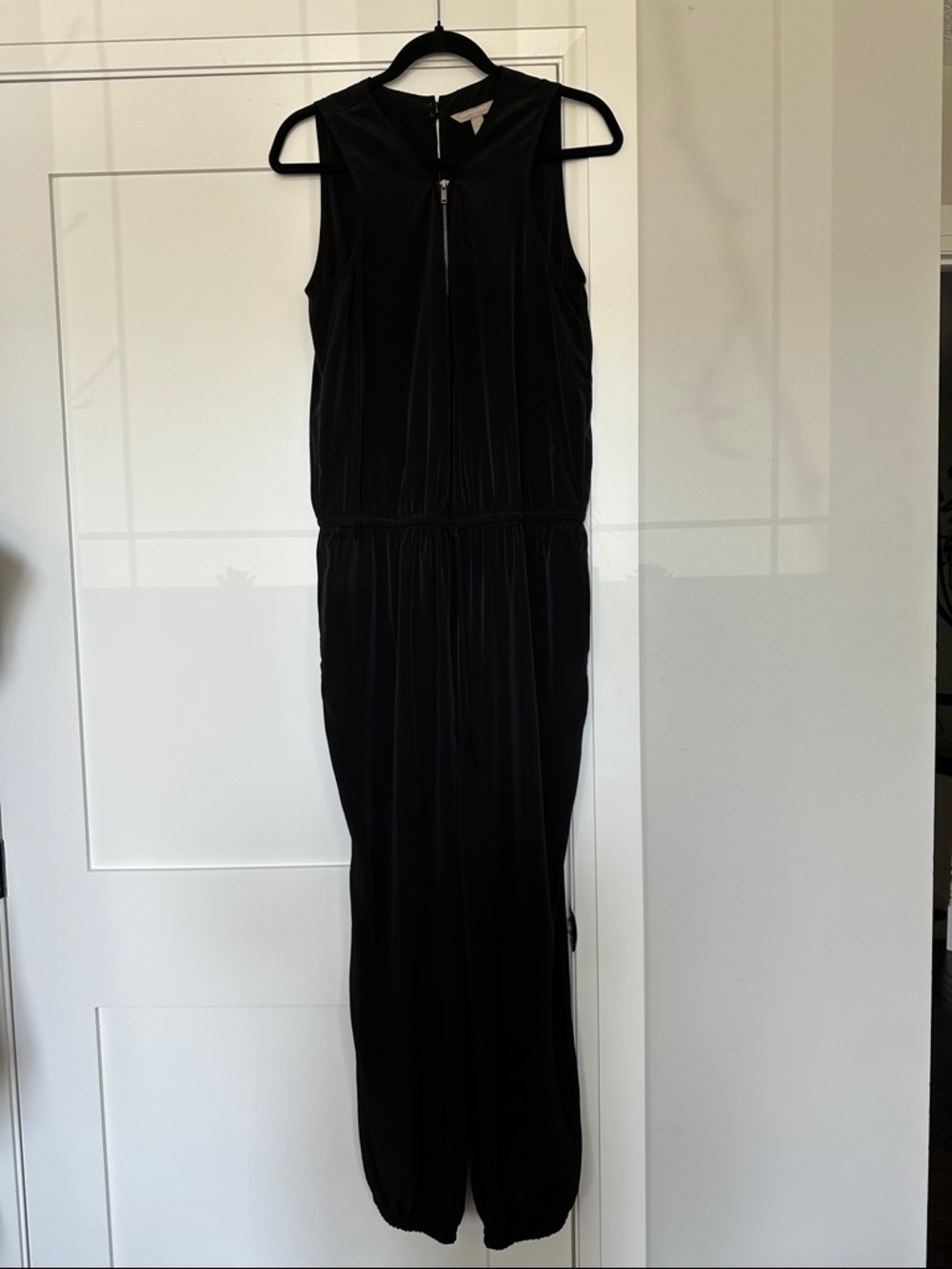 Banana Republic Black Sleeveless Zip-Front Jumpsuit Sz 8